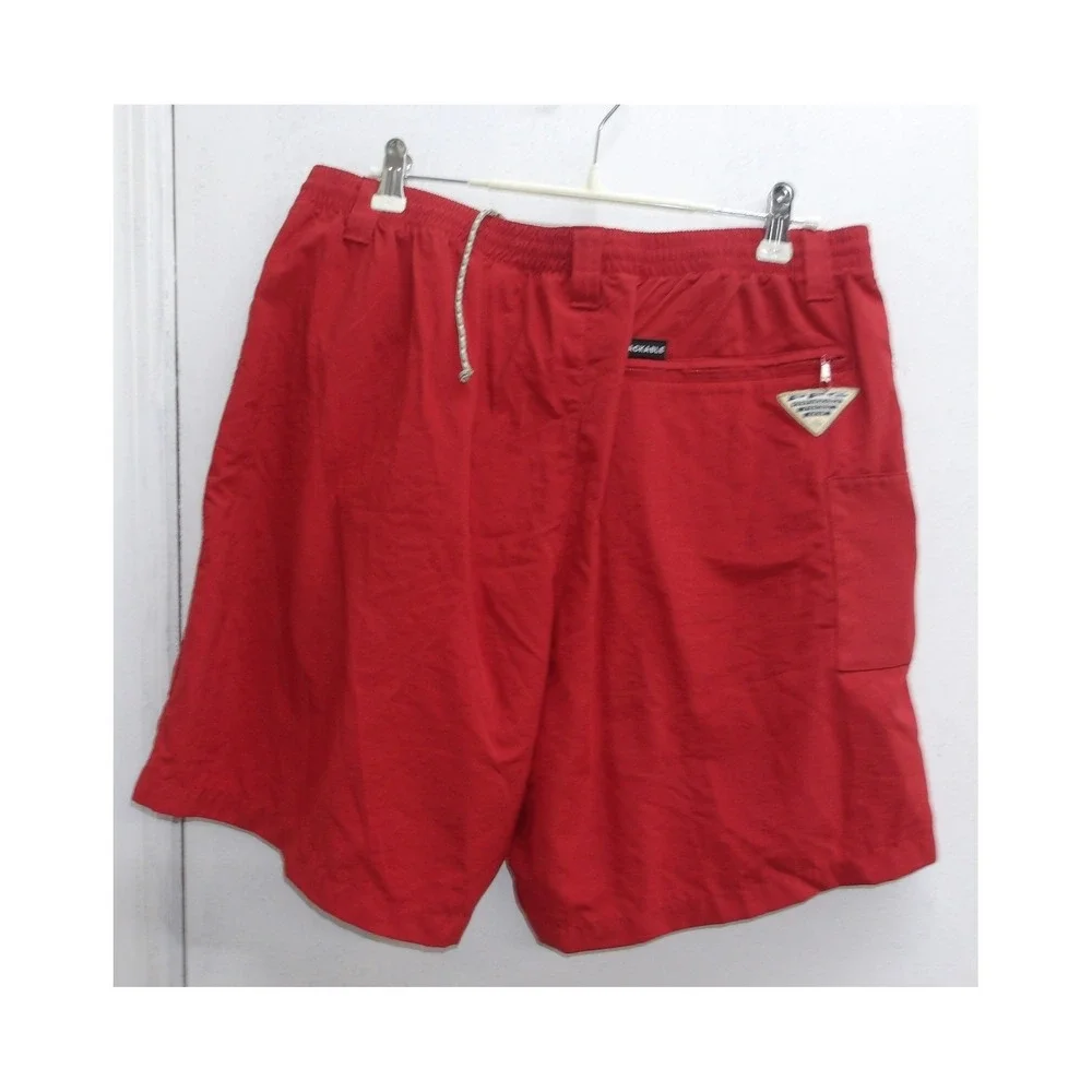 Columbia PFG III Water Shorts Red Mens Nylon Fishing Swim Trunks 6 Inseam/#26518